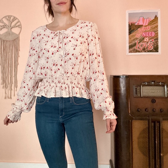 American Eagle Outfitters Tops - Floral Boho Shirt